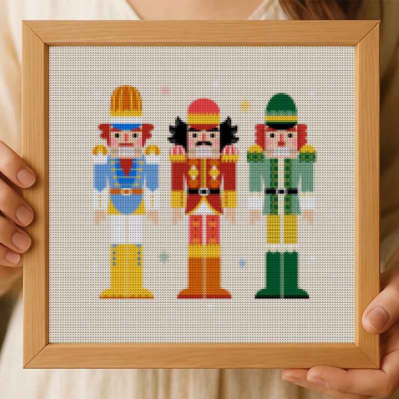 Cross Stitch Kit - Nutcracker Soldiers | Diy Handmade Artwork | Christmas Home Ddecor - image 5