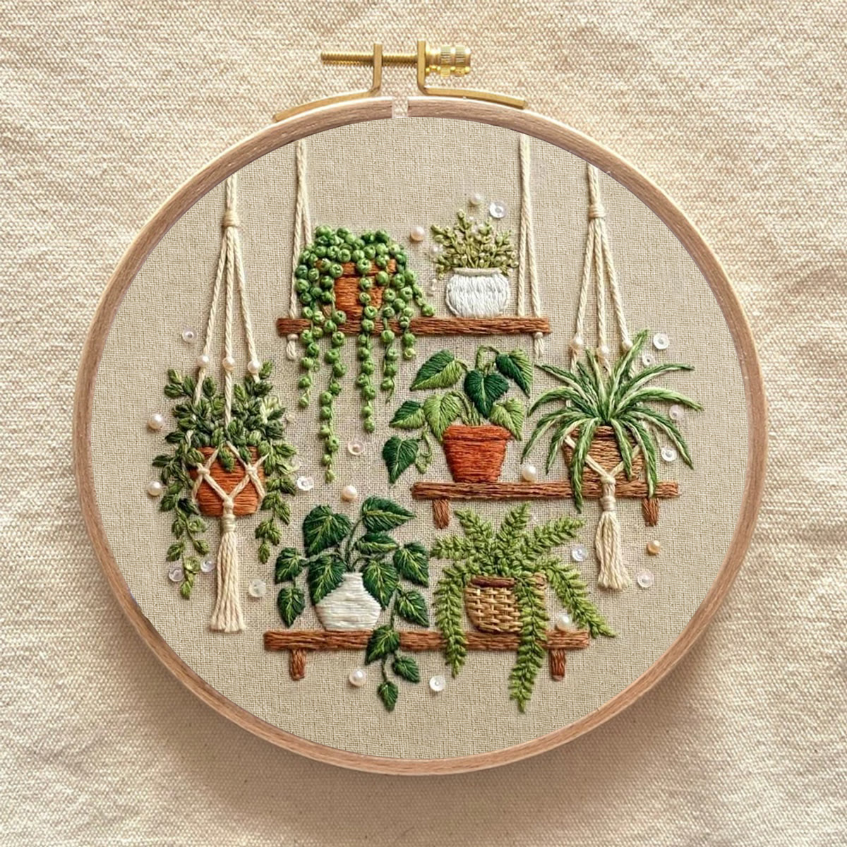 Rubbyoo Embroidery Kit - Potted Plant | Intricate Textured Botanical Collection  | Special Garden Theme Gift For Plant Lovers - image 9