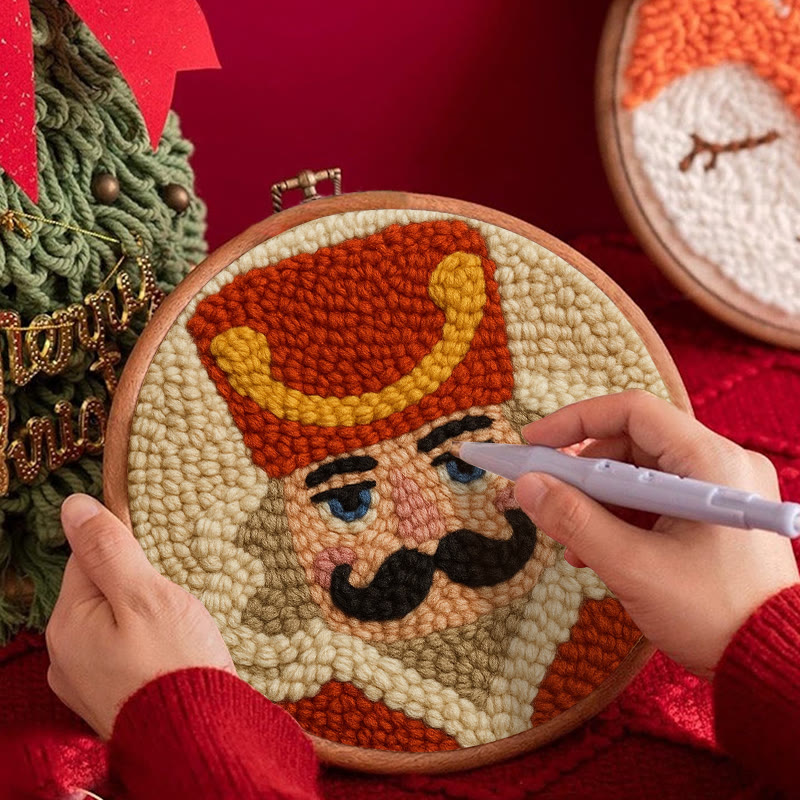 Christmas Soldier Punch Needle Kit - Christmas Tree Decor | Easy Handmade Craft - image 9