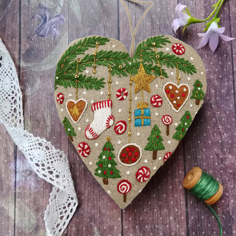 Rubbyoo Heart Embroidery Kit - Precious Gift | Diy Holiday Decoration | Christmas Needlecraft For Kids - image 3