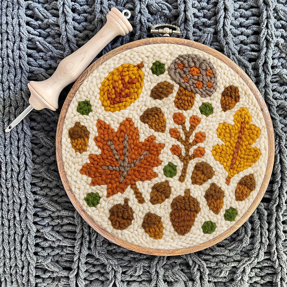 Fallen Plants Punch Needle Kit - Autumn Desk Decoration | Easy Handmade Artwork - image 9