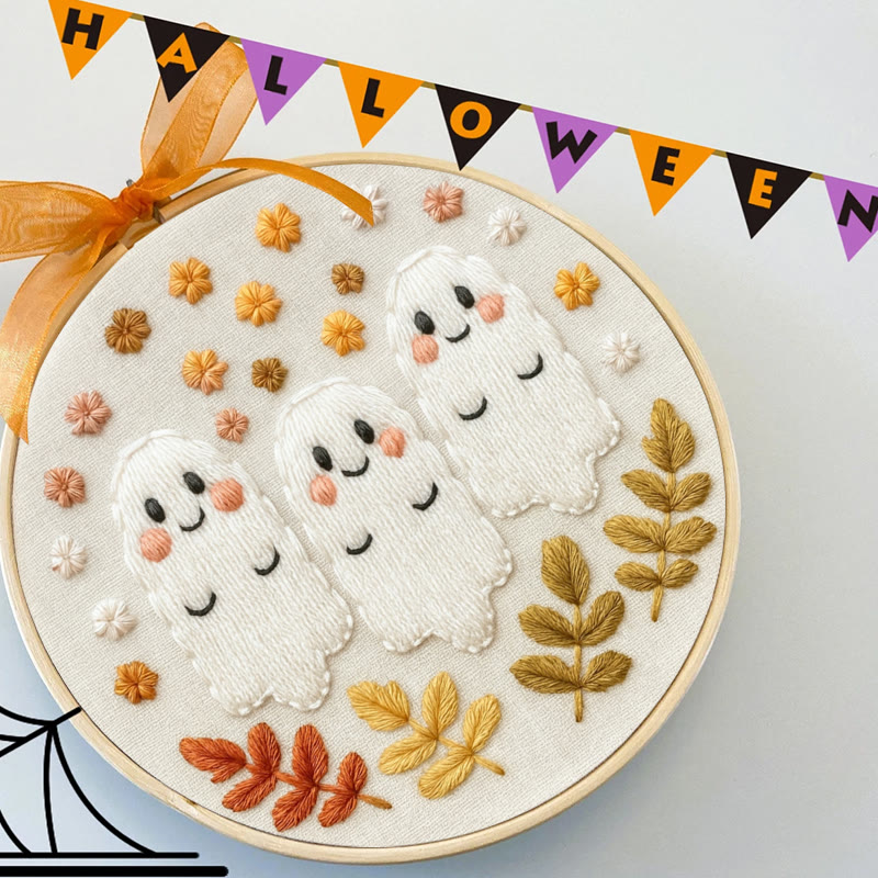 Rubbyoo Embroidery Kit - Aadorable Ghost | Diy Halloween Craft | Perfect Artwork For Decoration - image 6