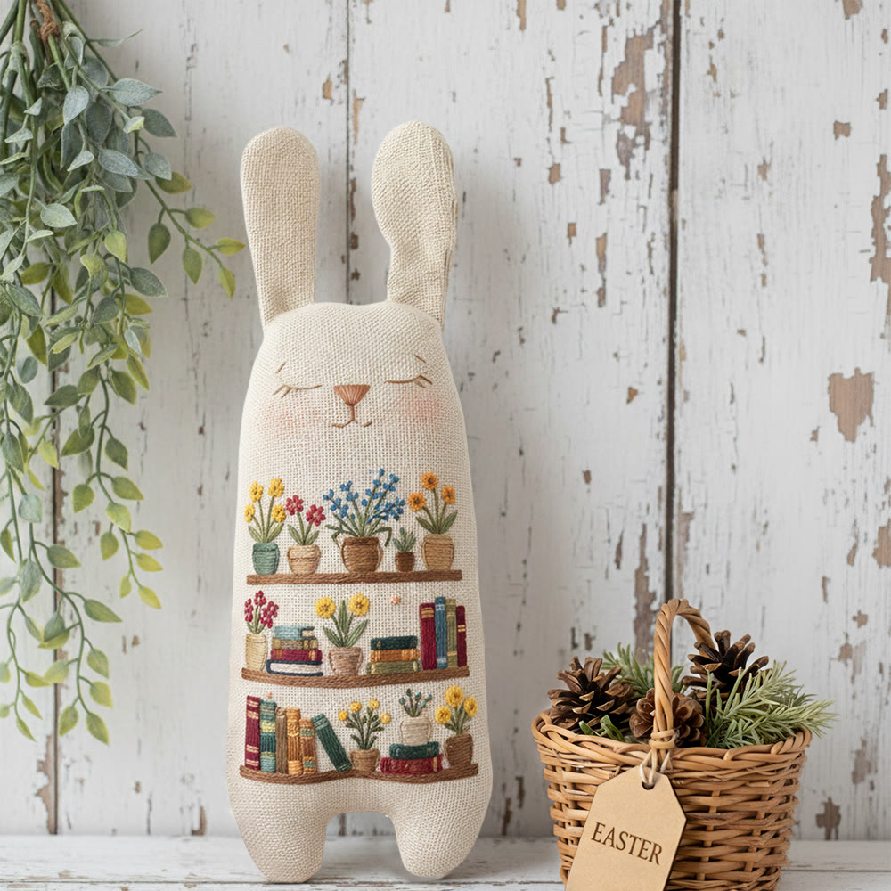 Rubbyoo Bunny Toy Embroidery Kit - Bookshelf Patten | Creative Animal Project | Perfect Birthday Gift  - image 3