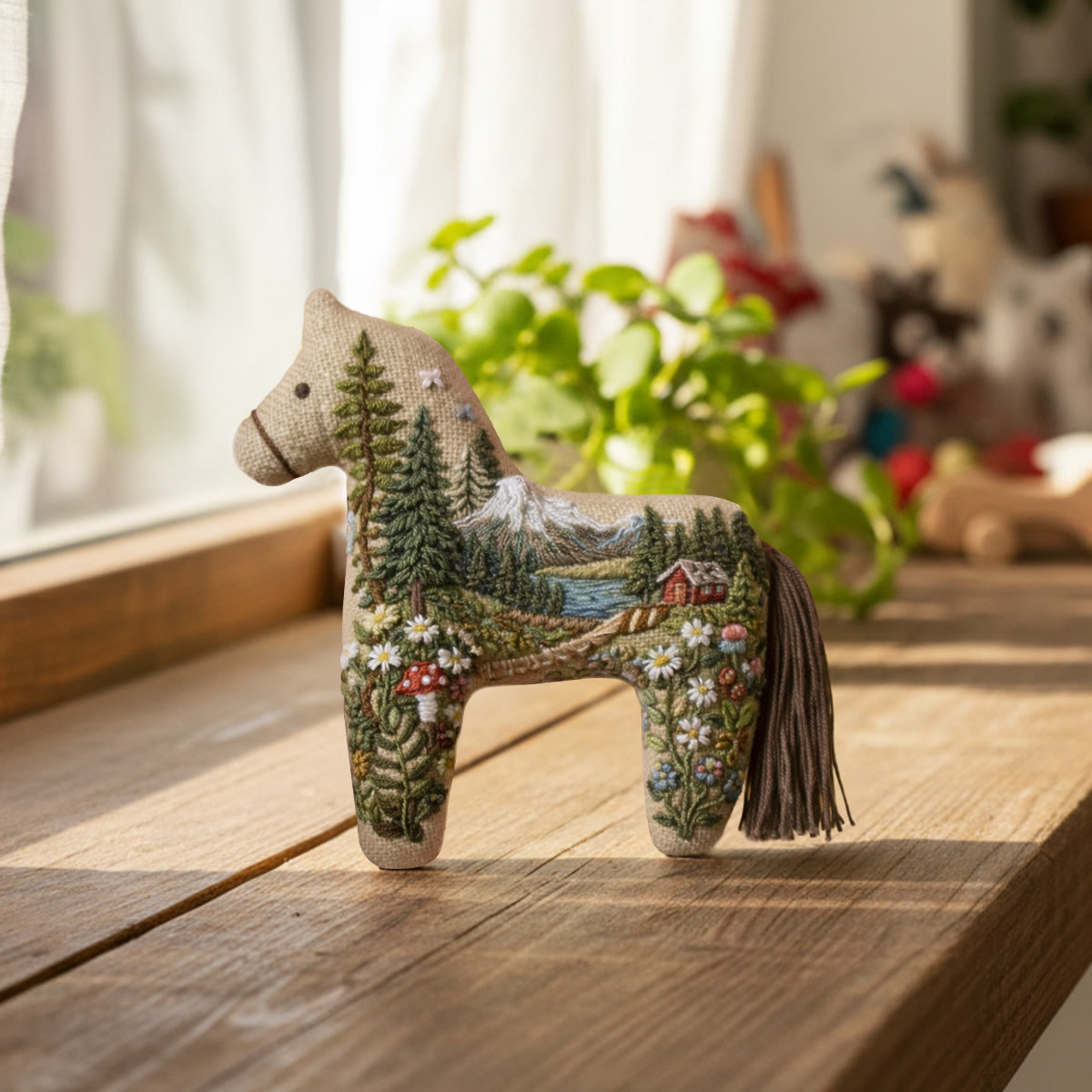 Rubbyoo Horse Embroidery Kit - Happy Village | Creative Home Ornamen | Unique Birthday Gift - image 4