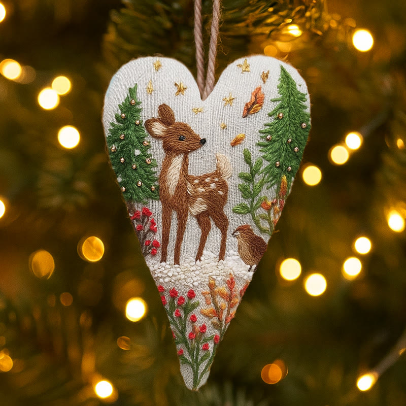 Rubbyoo Heart Embroidery Kit - Winter Elk | Diy Christmas Tree Decor | Unique Handmade Gift - image 8