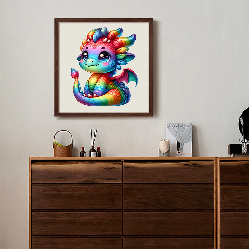 Rubbyoo Colorful Baby Dragon - Wooden Jigsaw Puzzle