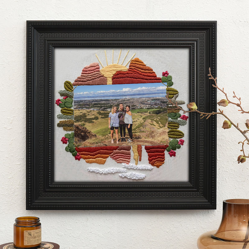 Rubbyoo Embroidery Photo Frame Kit - Desert View | Diy Landscape Artwork | Perfect Gifts For Crafters - image 9