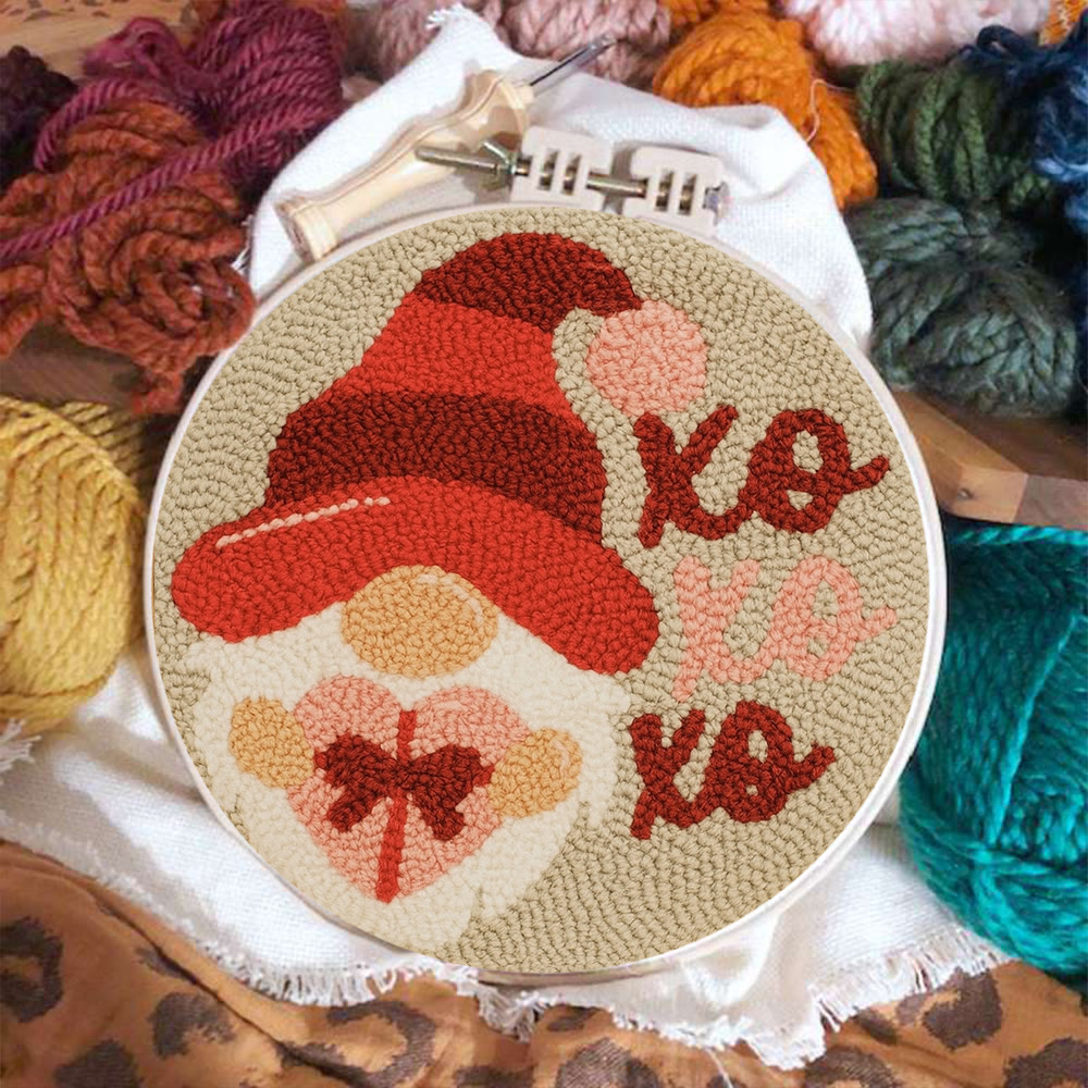 Happy Gnome Punch Needle Kit - Unique Christmas Craft | Handmade Decor For Home - image 4