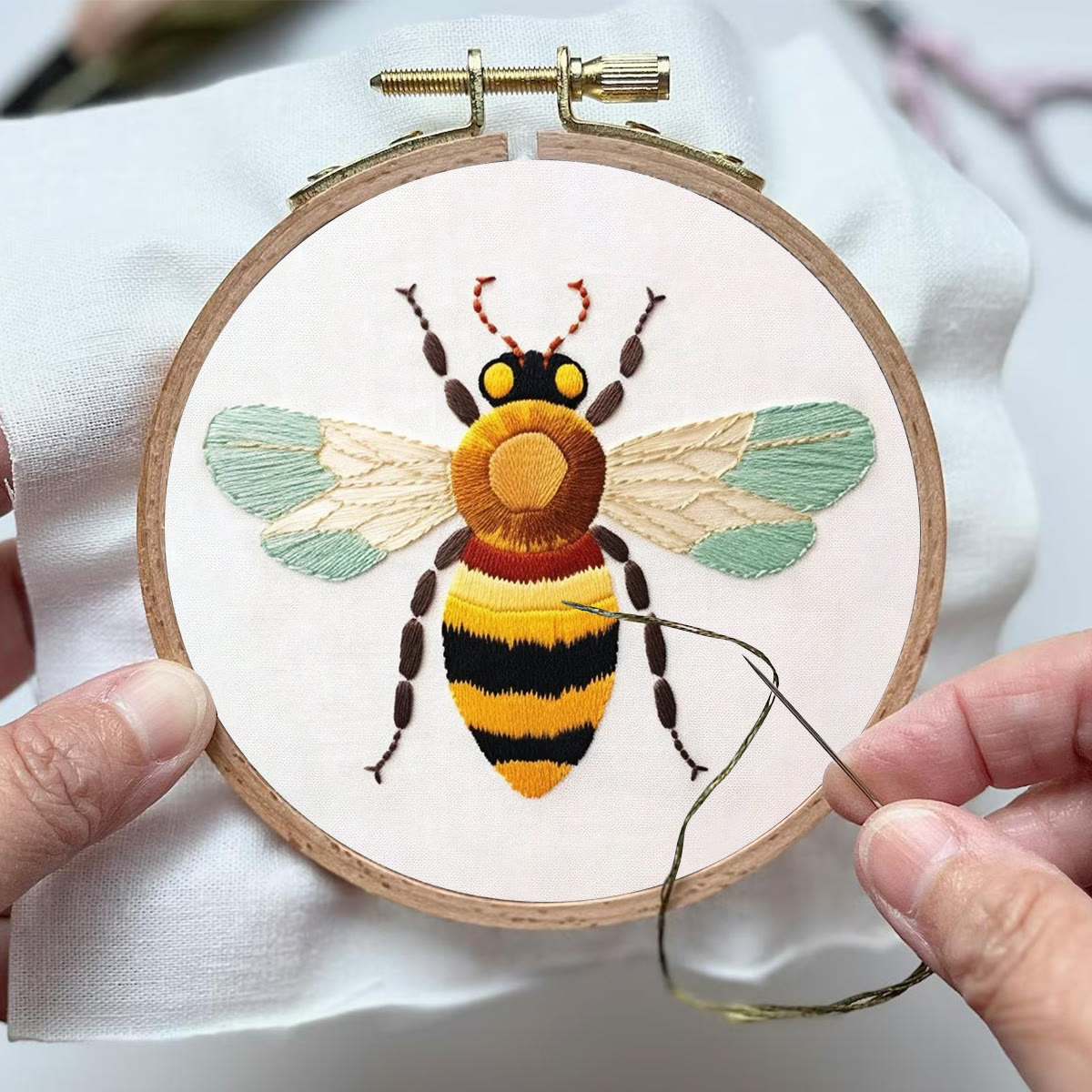 Rubbyoo Embroidery Kit- Bumble Bee| Diy Craft Kits  For Beginners - image 4