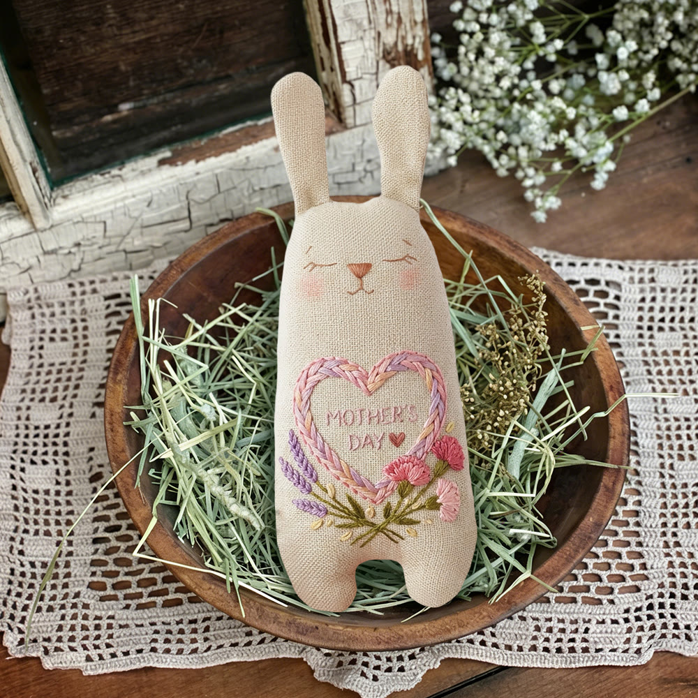 Rubbyoo Bunny Toy Embroidery Kit - Mother's Day Heart And Carnation | Relaxing Craft | Top Gifting Choice For Mom - image 6