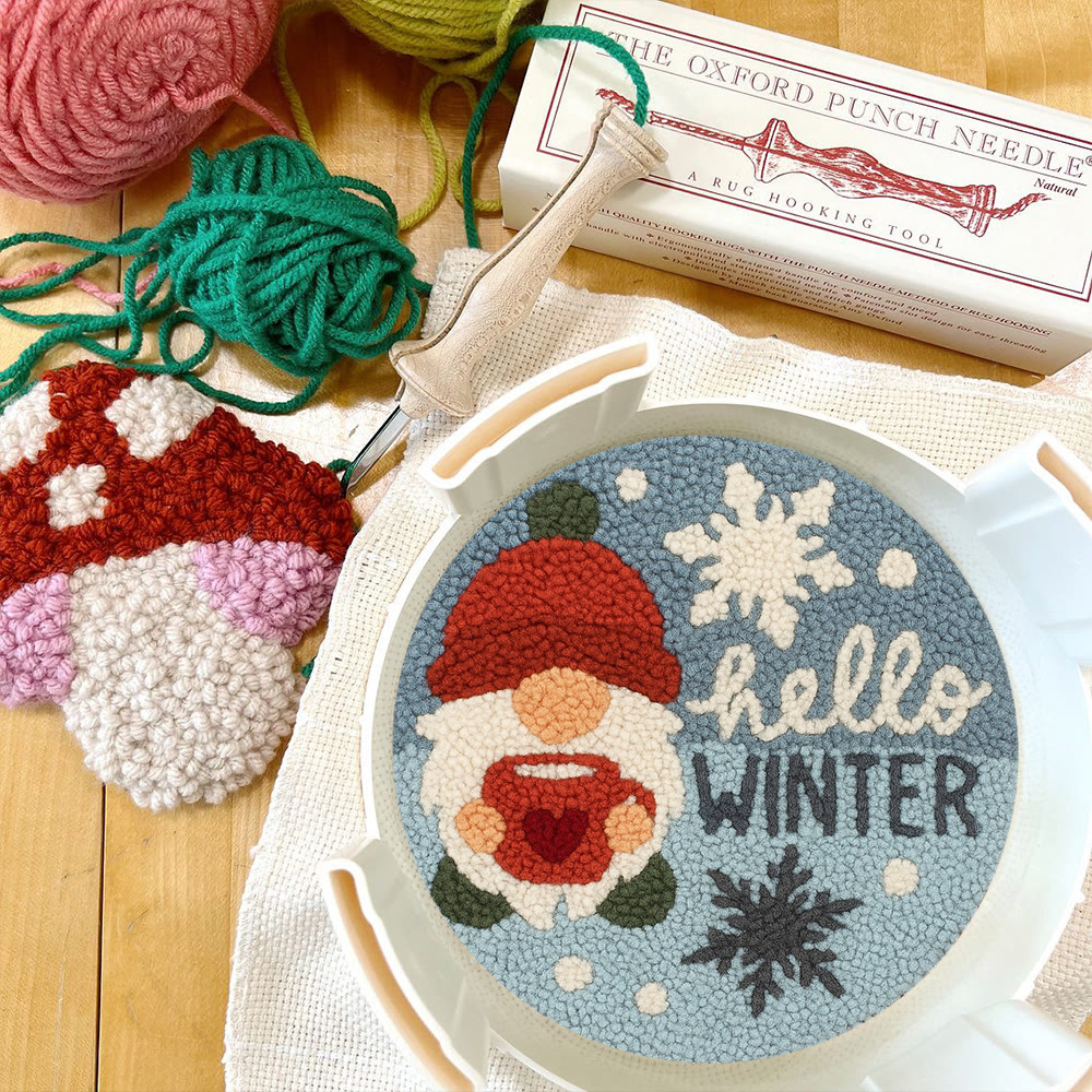 Winter Gnome Punch Needle Kit - Diy Christmas Handicraft | Unique Winter Decoration  - image 10