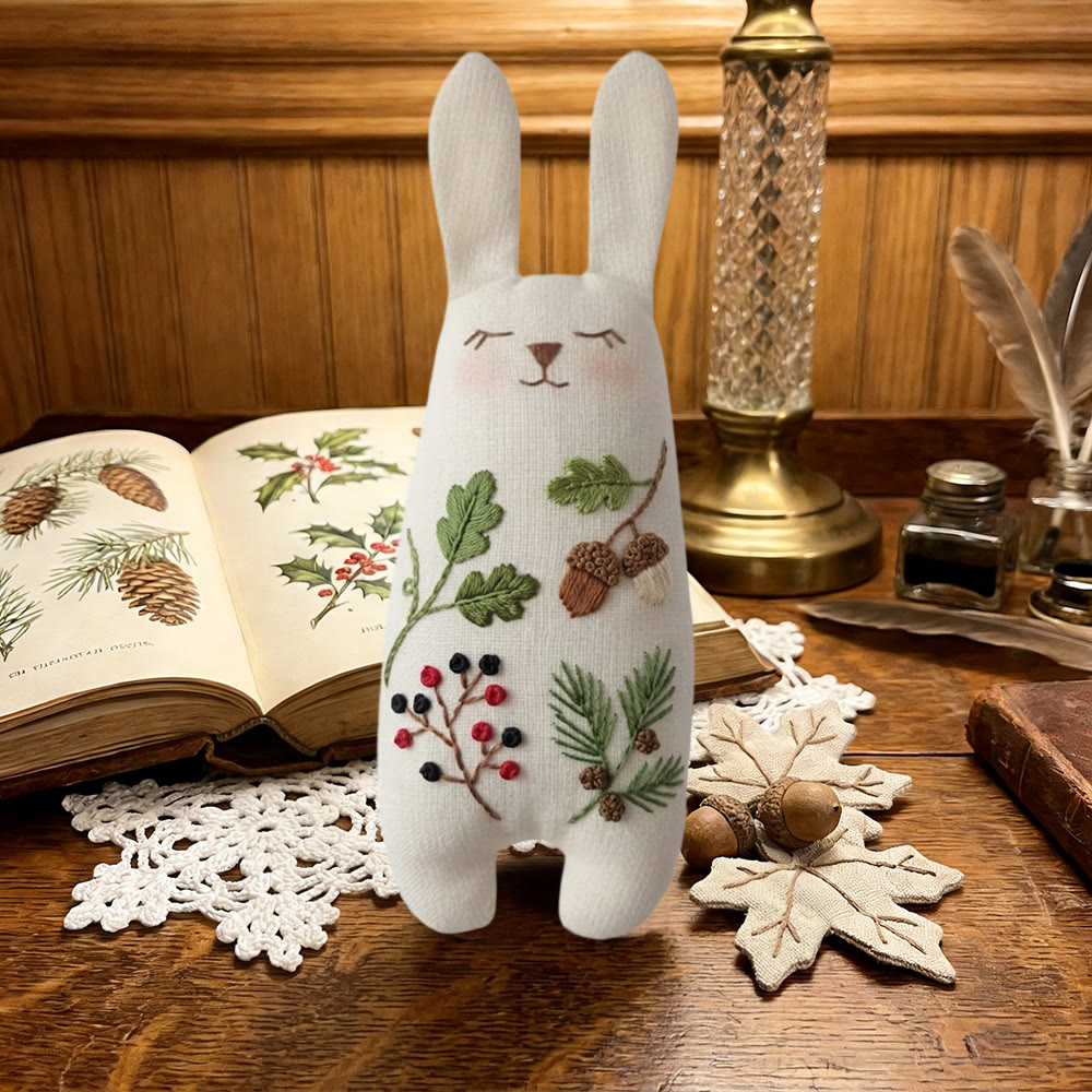 Rubbyoo Bunny Toy Embroidery Kit - Pine Cones And Leaves | Easy Handmade Art | Gift For Handmade Lovers  - image 6