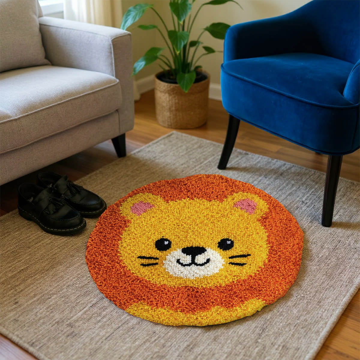 Rubbyoo Latch Hook Rug Kit - Little Lion | Adorable Animal Art | Nice Room Decoration  - image 5