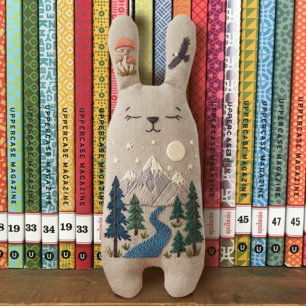 Rubbyoo Bunny Toy Embroidery Kit - Mountain Stream And Pine | Creative Craft | Scenic Wilderness-inspired Ornament - image 9
