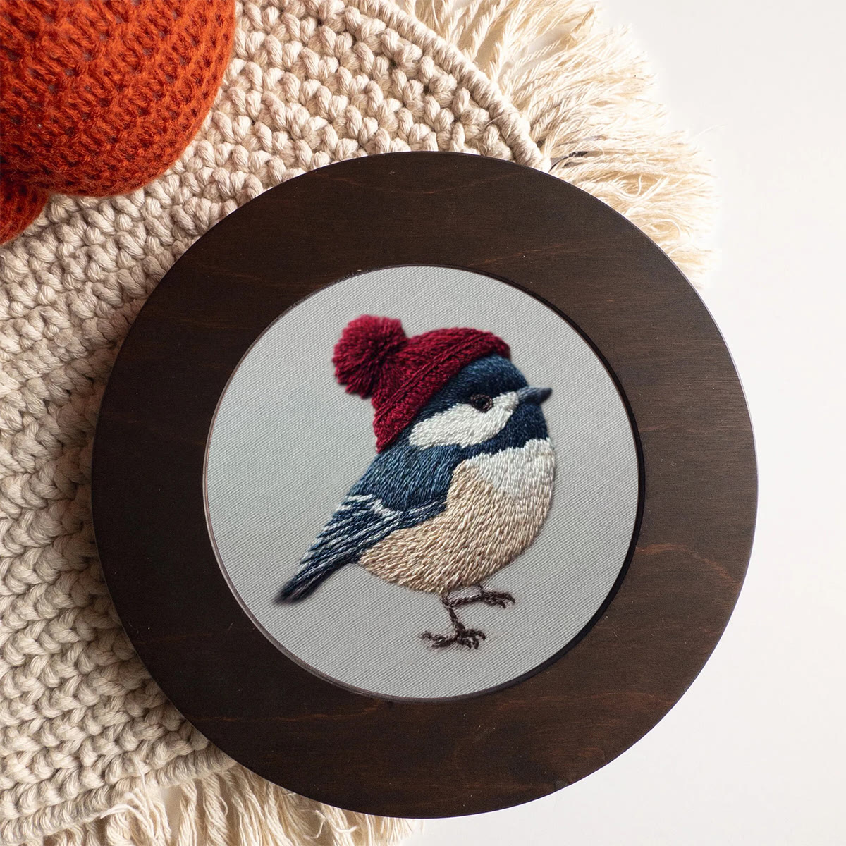 Rubbyoo Embroidery Kit - Festive Winter Bird | Cozy Seasonal Decor | Ideal Christmas Gift DIY - image 7