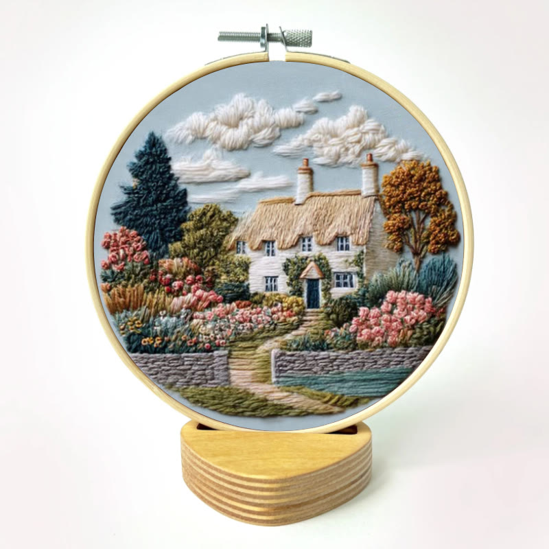 Rubbyoo Embroidery Kit - Beautiful Manor | Decorative Stitch Art | Unique Gift Idea - image 12