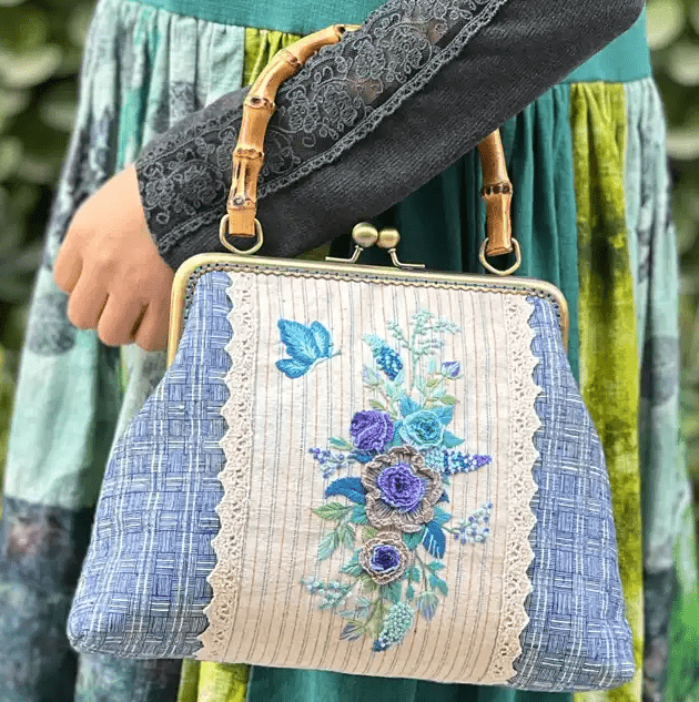 Handmade Floral Handbag Kit | Unique Elegant Clutch Bag  | Nice Gifts For Mother - image 4