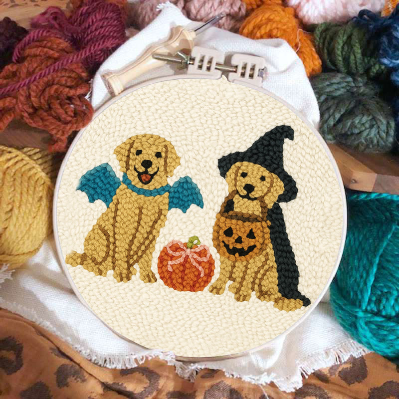 Witch Dogs Punch Needle Kit - Special Halloween Animal Craft | Perfect Gift For Puppy Lovers - image 4