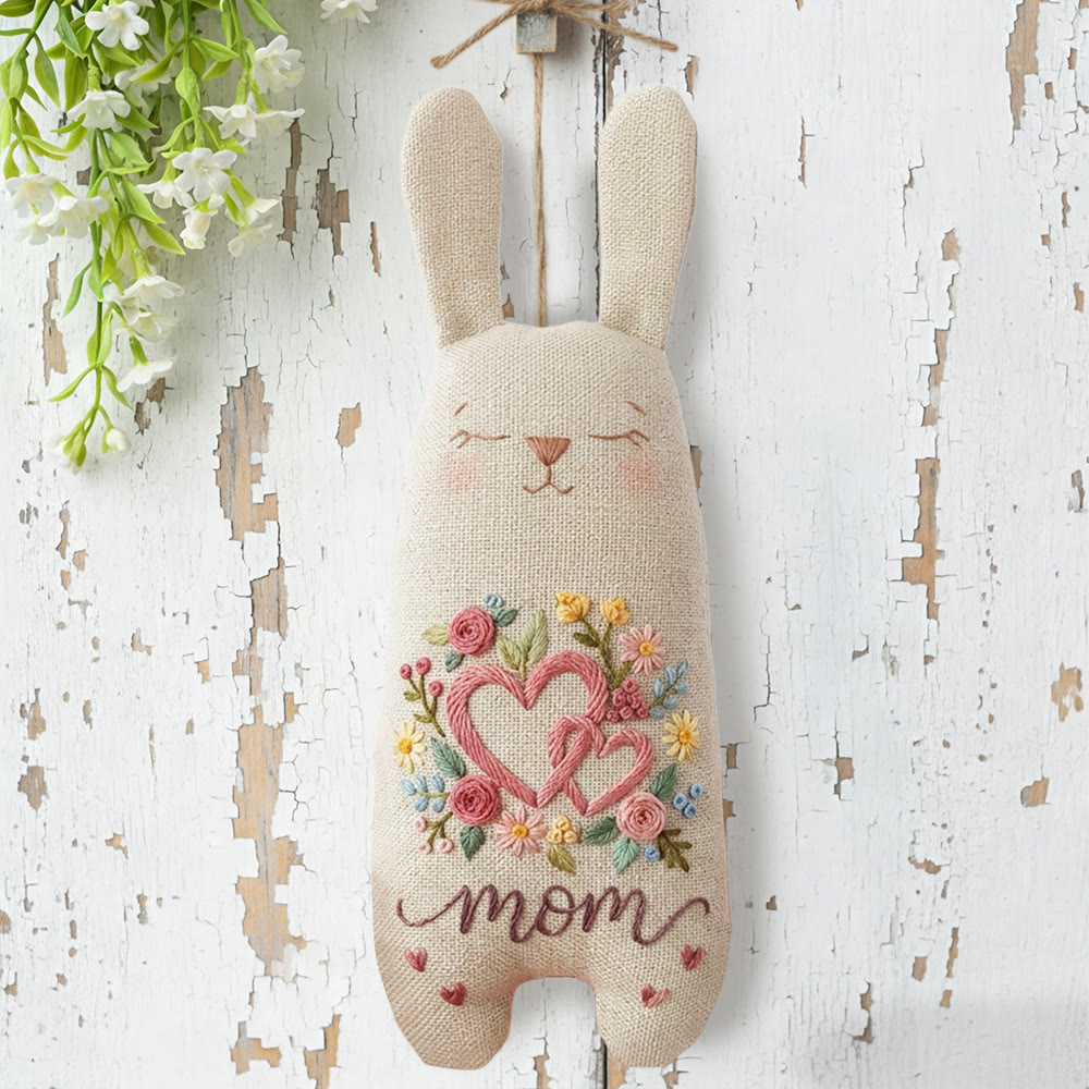 Rubbyoo Bunny Toy Embroidery Kit - Floral Heart For Mom | Simple Handwork | Perfect Mother's Day Gift - image 5