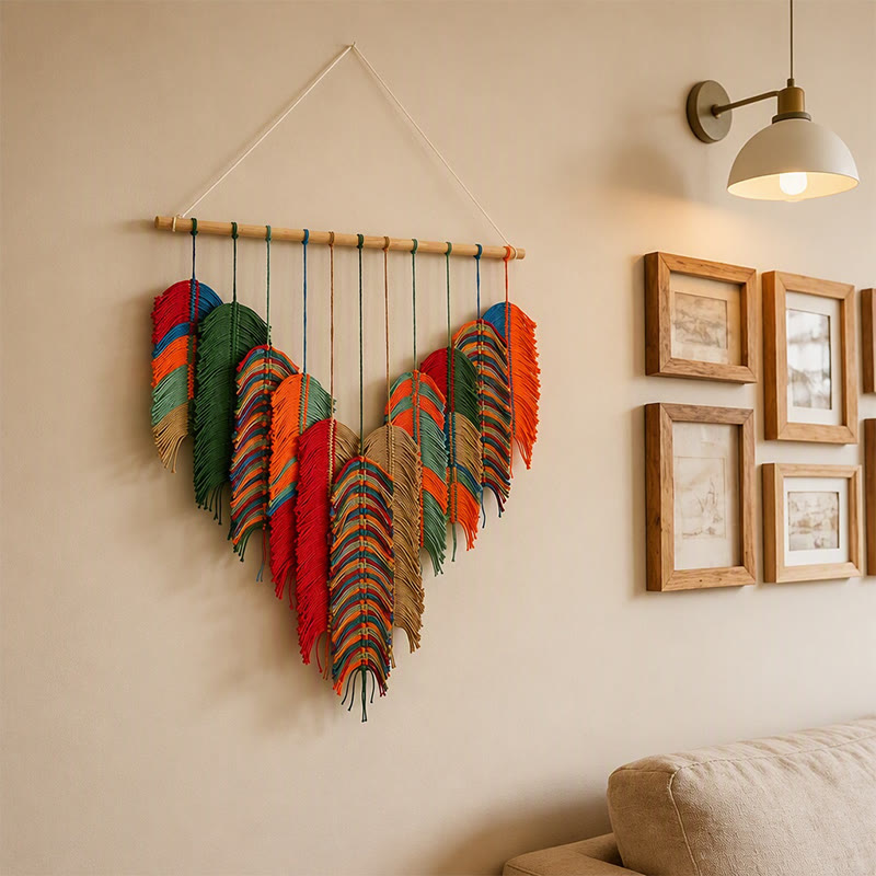 Rubbyoo Boho Macrame Wall Tapestry - Modern Home Hanging Decor | Unique Woven Wall Art  - image 4