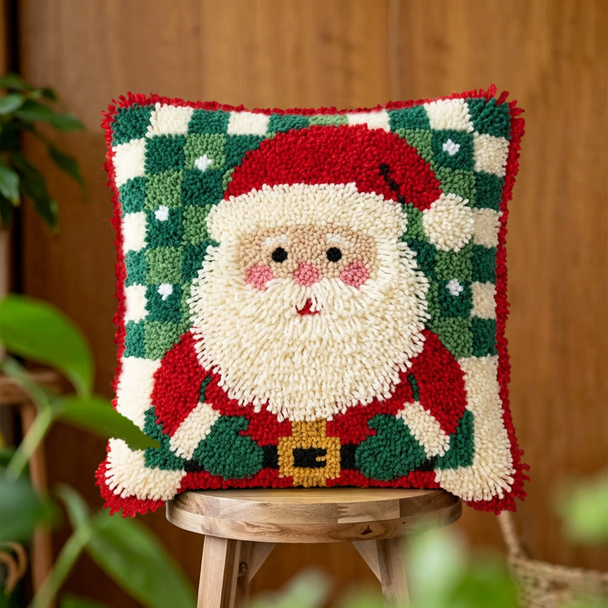 Rubbyoo Latch Hook Pillow Kit - Santa Claus | Festive Home Decor | Diy Handmade Craft  - image 5