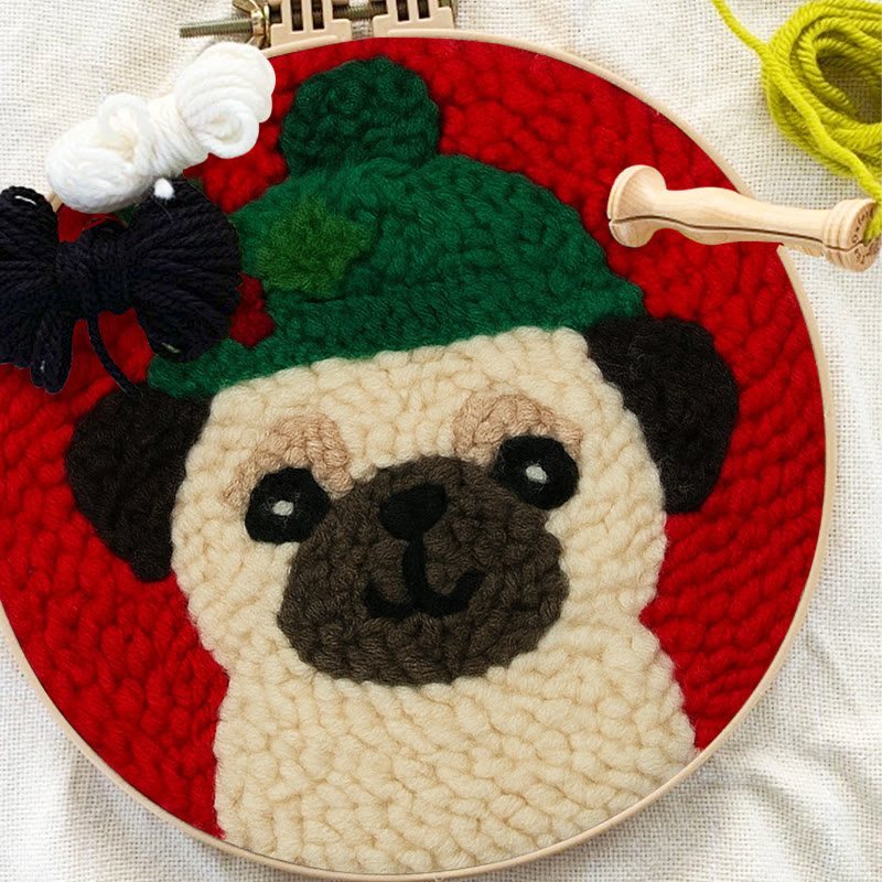Charming Pug Punch Needle Kit – Fun Handcraft | Ideal Holiday Gift - image 12