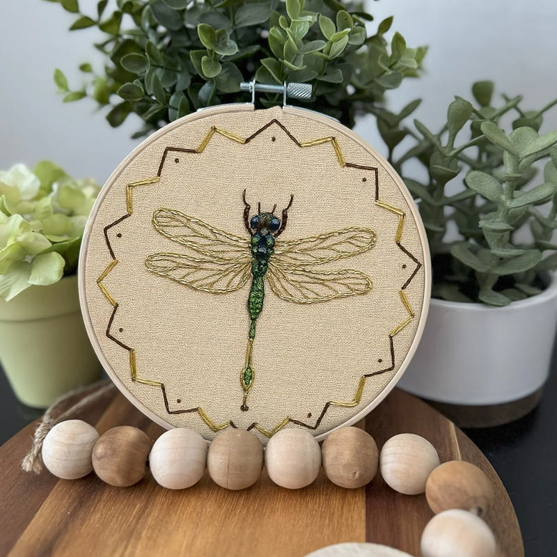 Rubbyoo Bead Embroidery Kit - Beautiful Dragonfly | Diy Needle Art | Handmade Decorative Craft  - image 3