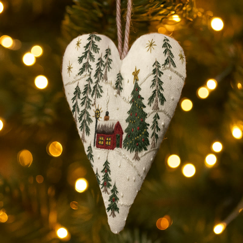 Rubbyoo Heart Embroidery Kit - Christmas Town | Creative Winter Decor | Perfect Christmas Gift  - image 6