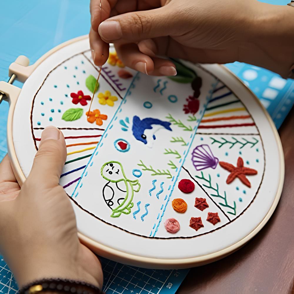 Rubbyoo 3-piece Embroidery Starter Kit - Diy Hoop Art For Beginner | Perfect  Handmade Stitch Practice  - image 5