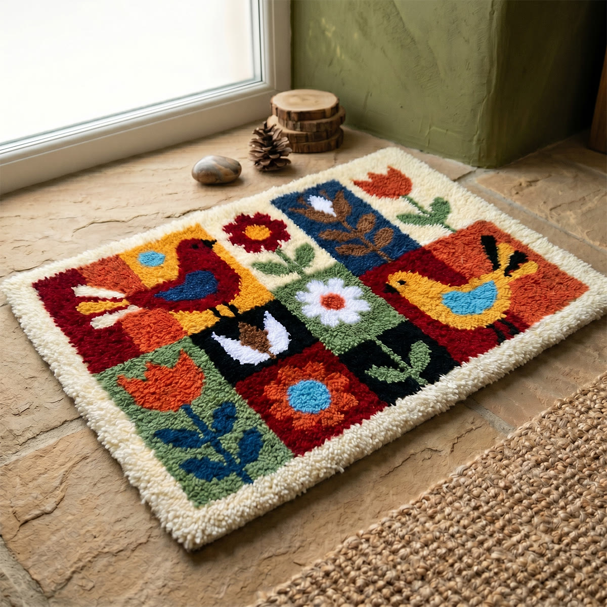 Rubbyoo Latch Hook Rug Kit - Lively Bird | Diy Living Carpet | Perfect Gift For Bird Lovers  - image 8