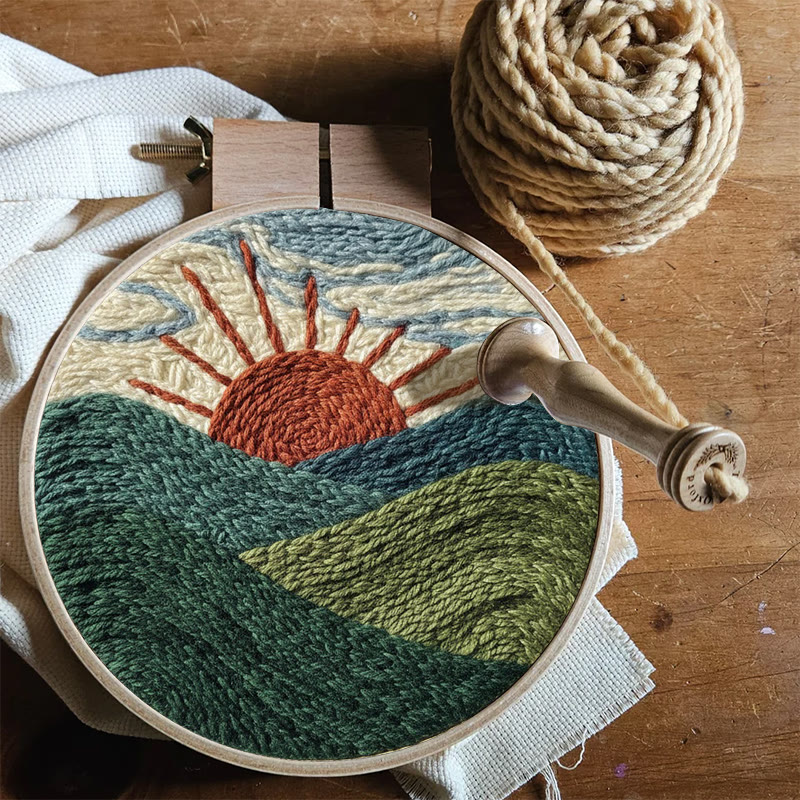 Mountain Sunrise Horizon Punch Needle Kit - Novice-friendly Diy | Serene Home Vibe - image 8