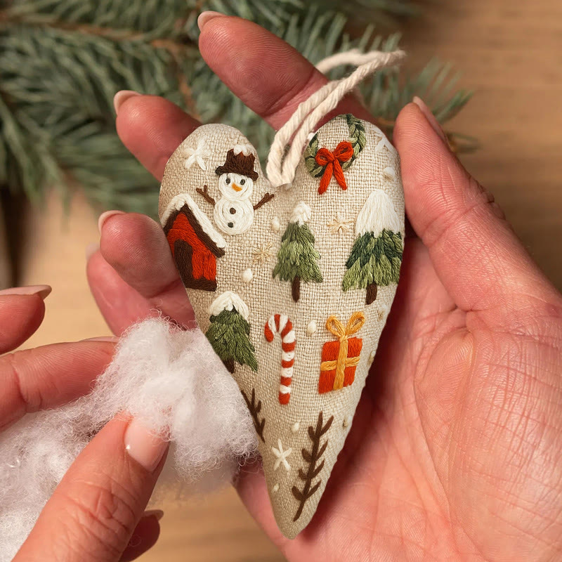 Rubbyoo Heart Embroidery Kit - Christmas Present | Unique Christmas Collection | Diy Heart Decor  - image 6