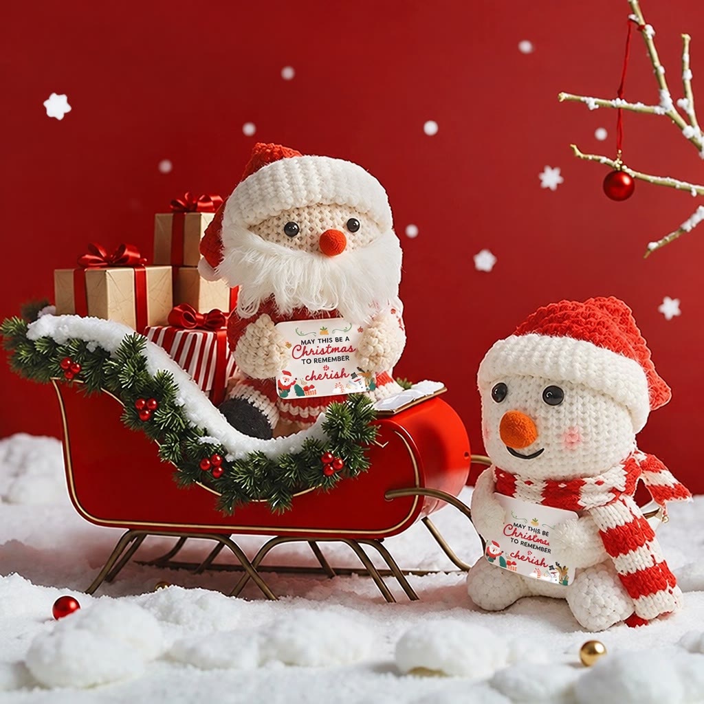 Rubbyoo Crochet Christmas Ornament - Cute Figurine For Festive Display | Cozy Seasonal Shelf Decoration - image 2