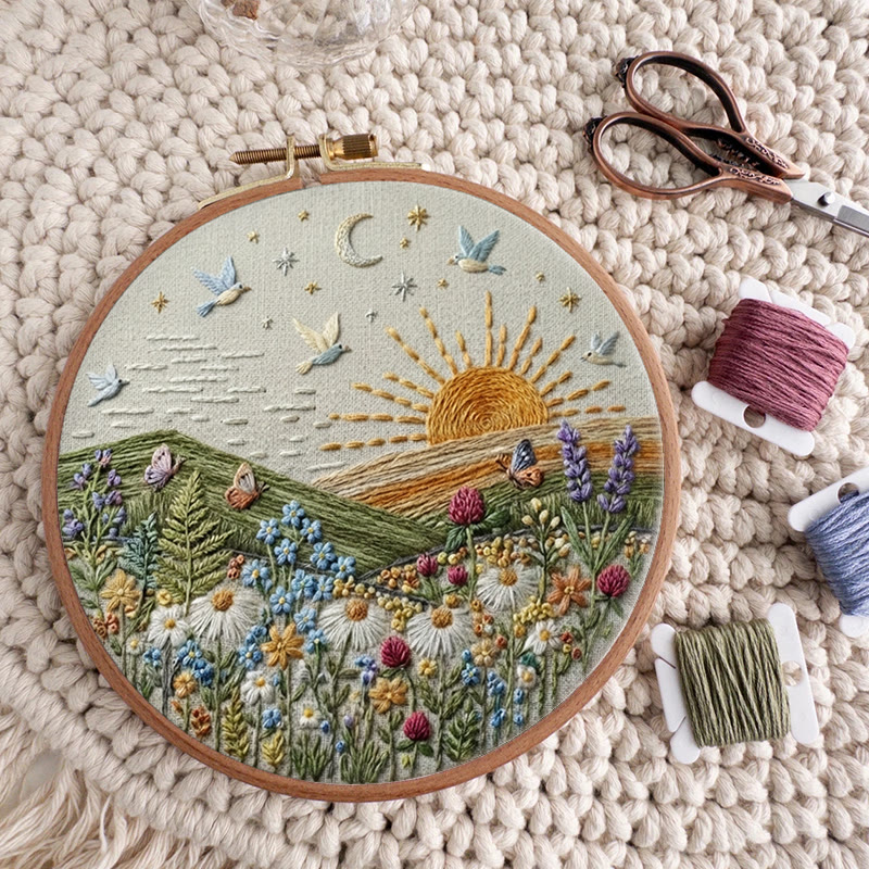 Rubbyoo Embroidery Kit - Beautiful Spring View | Diy Landscape Craft | Perfect Home Ornament - image 9