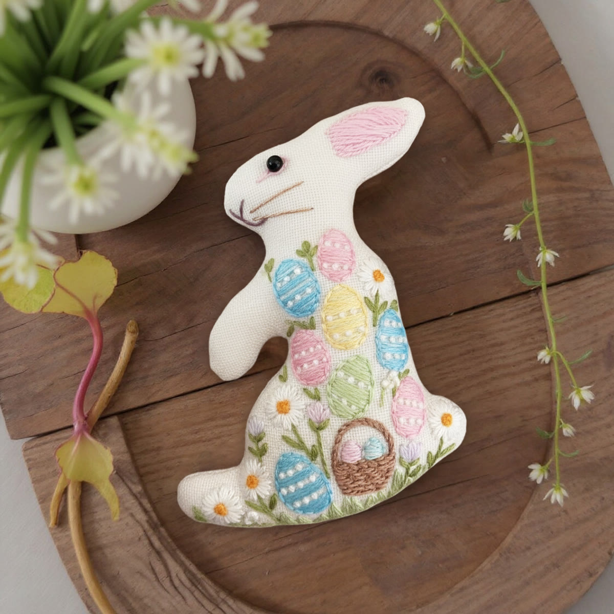 Rubbyoo Rabbit Embroidery Kit - Colourful Egg | Happy Easter Craft | Diy Handmade Art - image 7