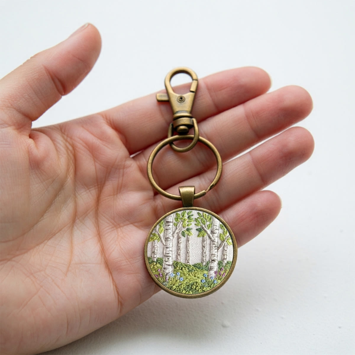 Rubbyoo Embroidery Accessories Kit - Birch Forest Scene | Gift For Nature Lover | Layering Accessory - image 9