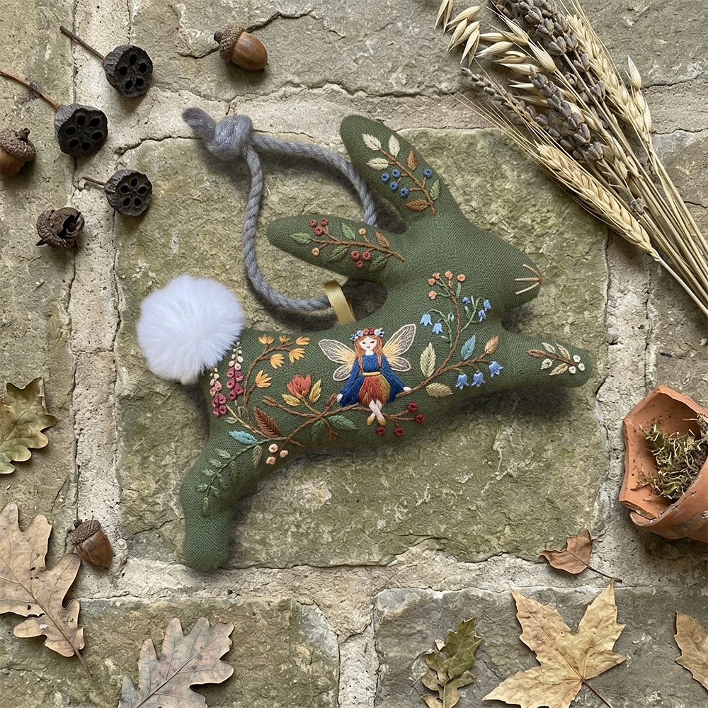Rubbyoo Rabbit Embroidery Kit - Forest Fairy | Adorable Handmade Craft | Diy Home Ornament - image 5