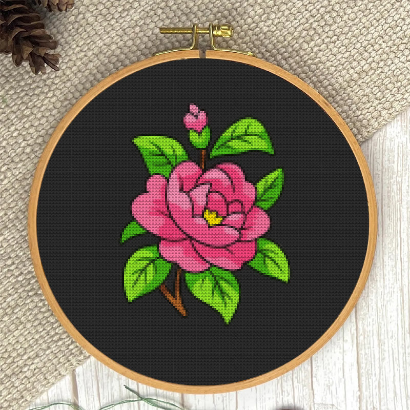  Cross Stitch Kit - Blooming Rose | Diy Floral Handicraft | Office Wall Decorations - image 9