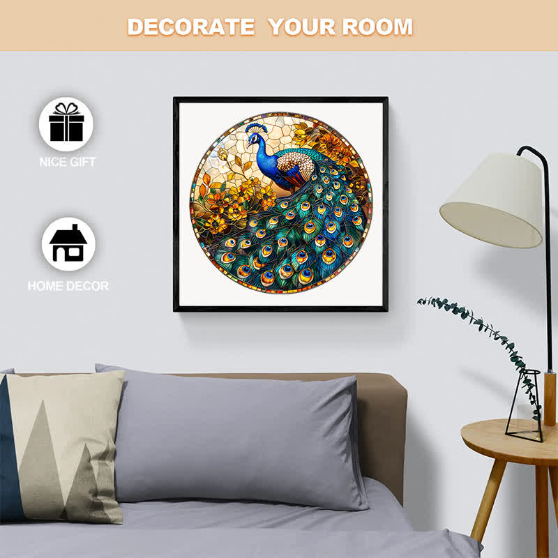 Peacock sign - Wooden Jigsaw Puzzle