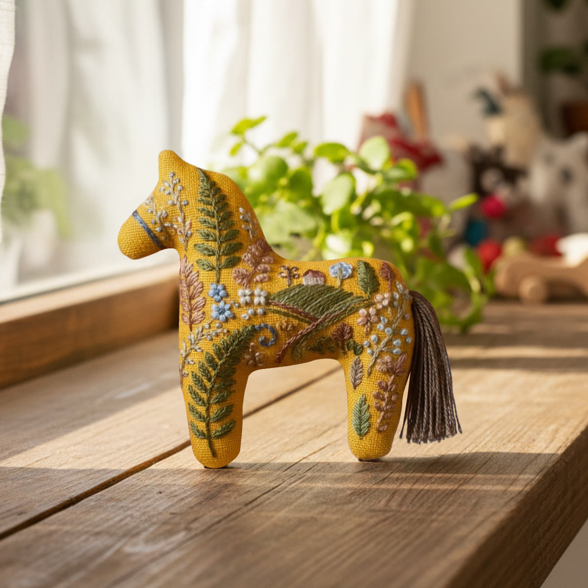 Rubbyoo Horse Embroidery Kit - Village Forest | Diy Hanging Art | Perfect For Handmade Lovers - image 6