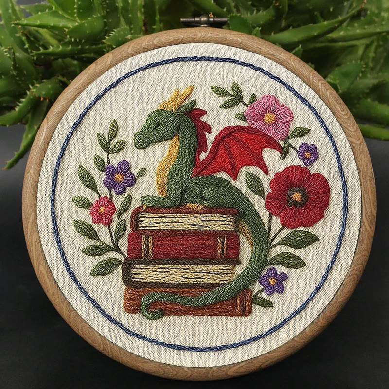 Rubbyoo Embroidery Kit - Fantasy Floral Dragon | Unique Animal Handicraft | Nice For Room Decor - image 8