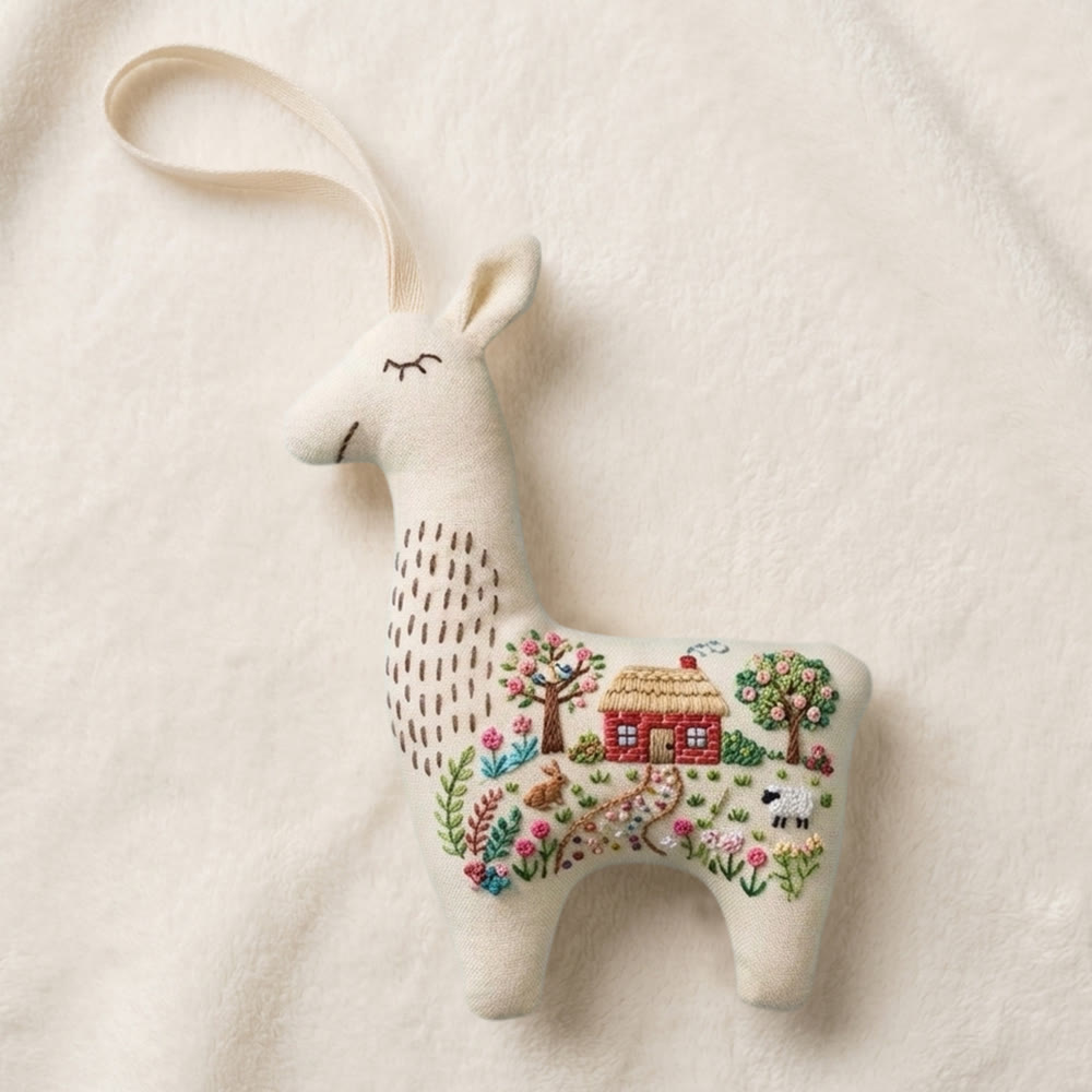 Rubbyoo Llama Embroidery Kit - Rustic Homestead | Creative Handmade Toy | Sewing Plush Craft  - image 7