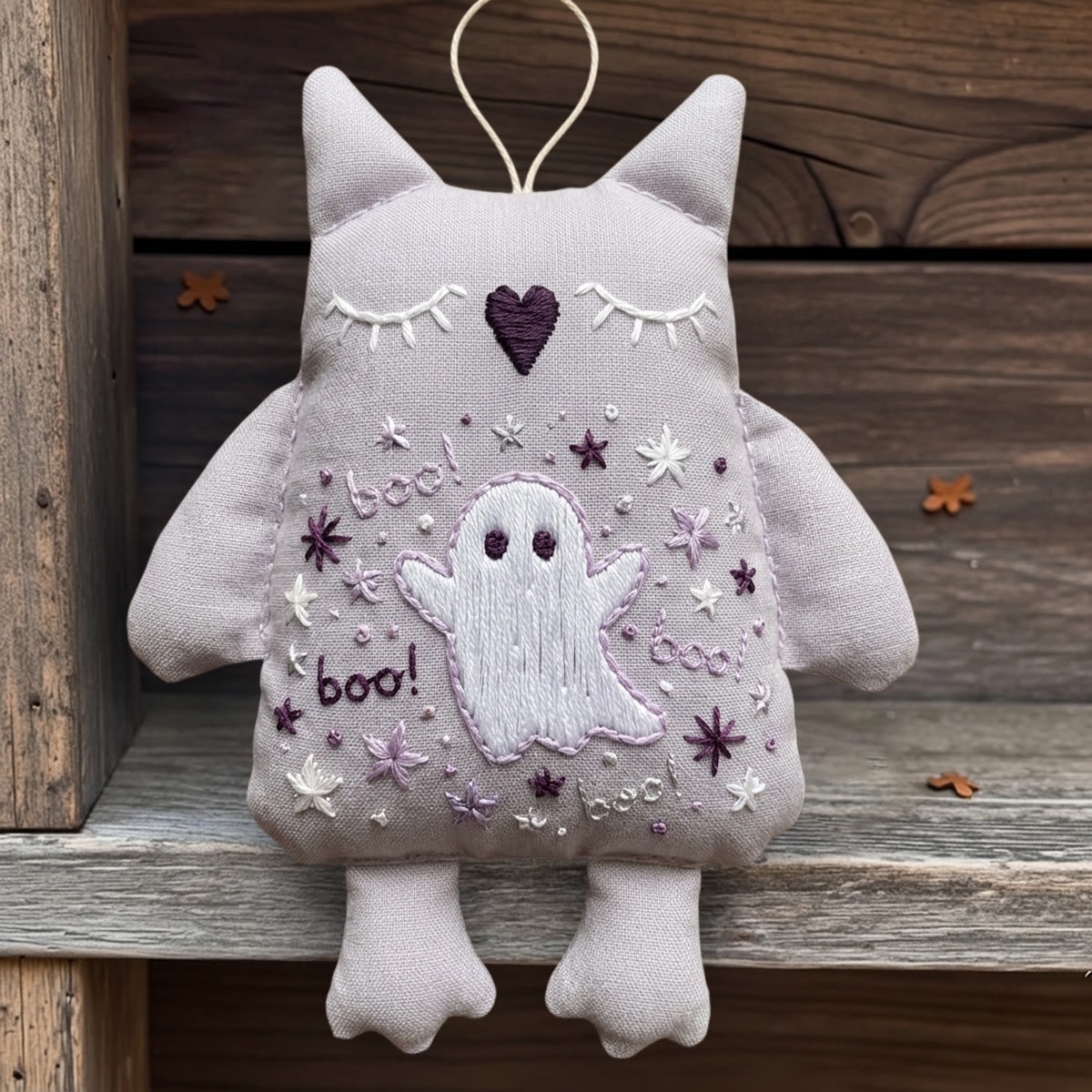 Rubbyoo Owl Embroidery Kit -  Lovely Ghost Boo | Halloween Nursery Room Accent | Cute Holiday Home Decor - image 3