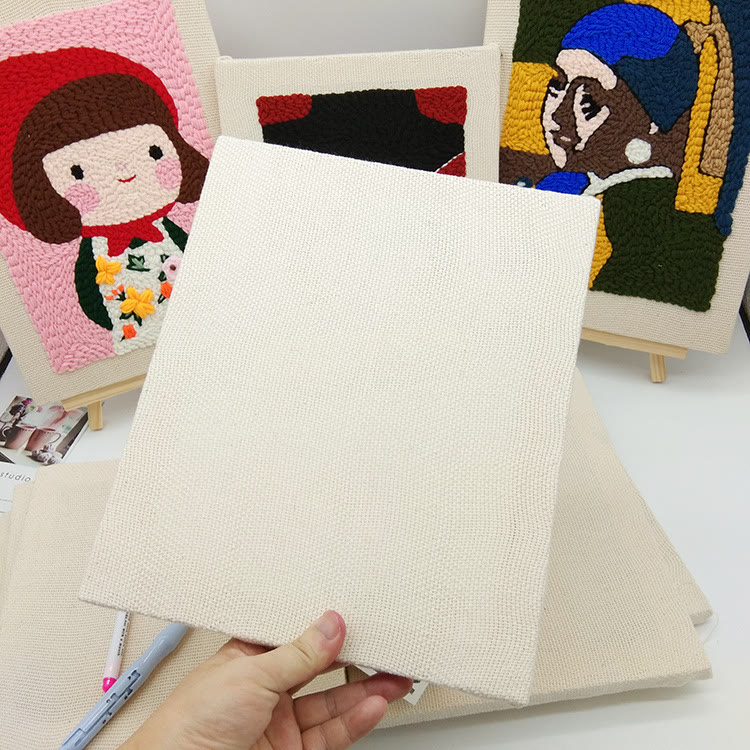  Wooden Frame Cotton Monks Cloth For Punch Needle |multiple Sizes Wooden Frame | Yarn Craft Tool | Perfect For Diy Lovers  - 30*40cm - image 1