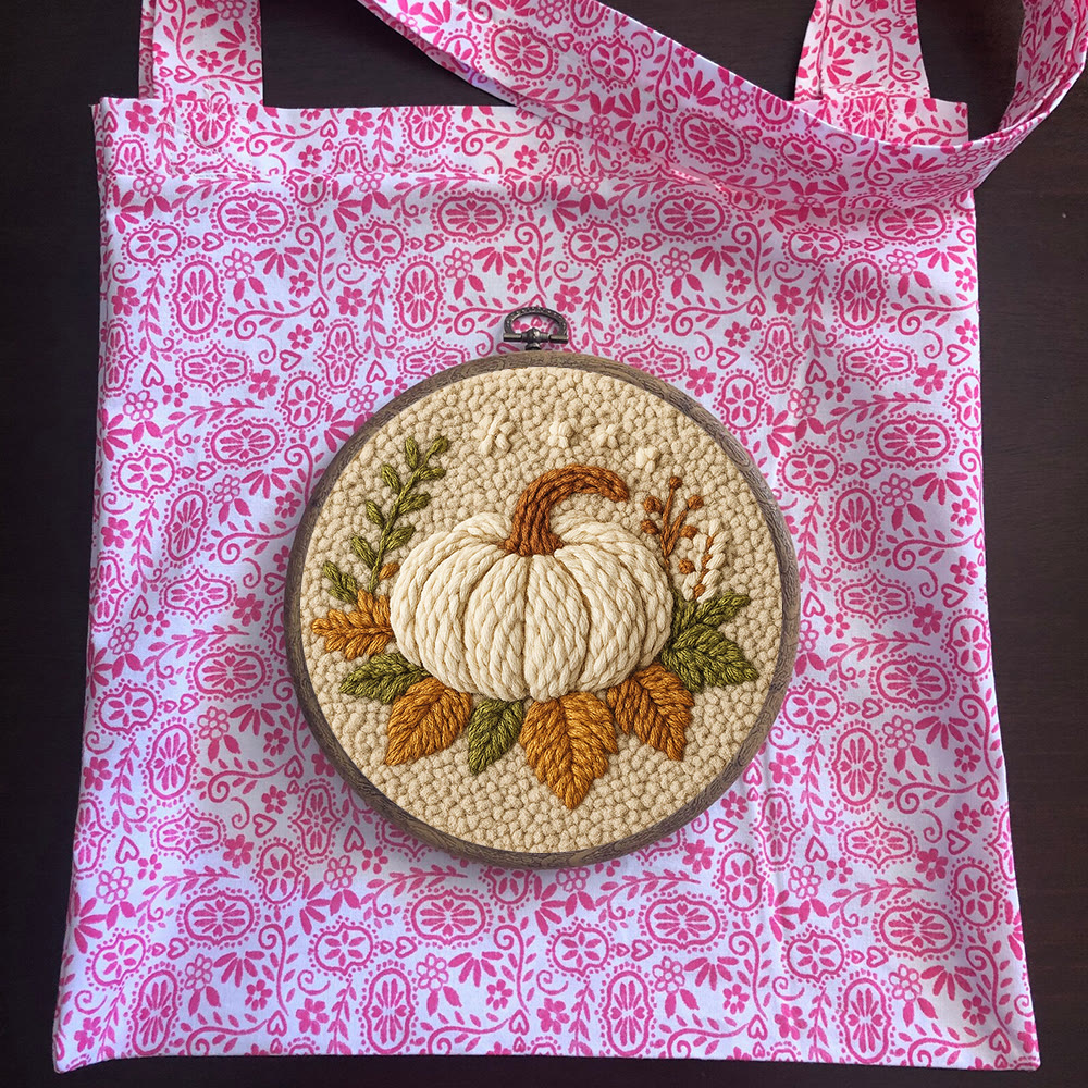 Halloween Pumpkin Punch Needle Kit - Diy Punch Needle Coaster | Art Craft For Home Decor | Handmade Needle Gift - image 11