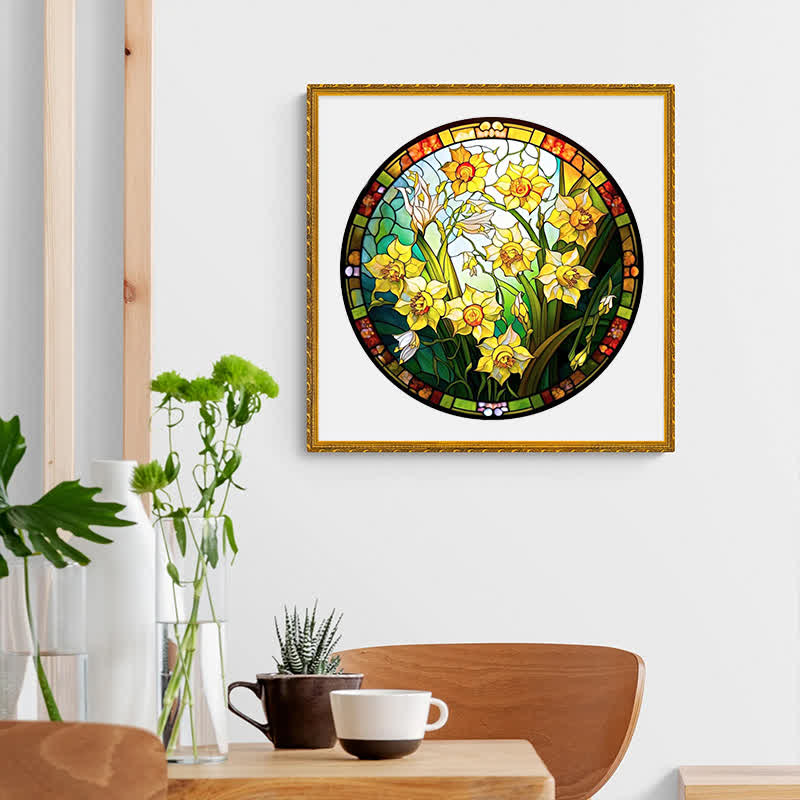 Rubbyoo Daffodil Flower - Wooden Jigsaw Puzzle