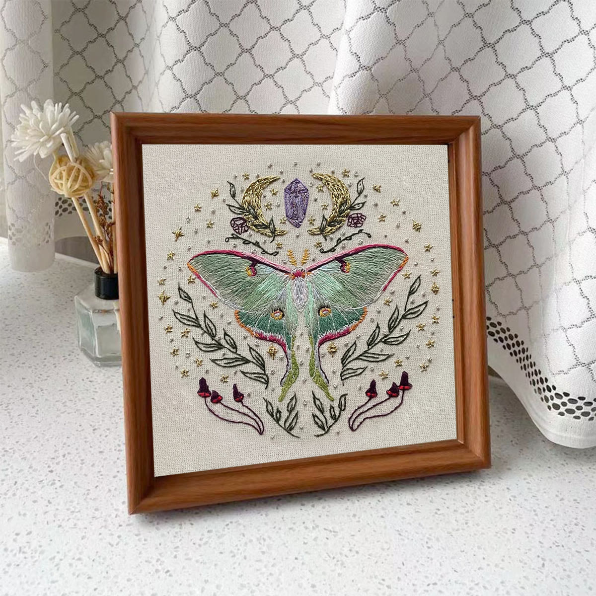 Rubbyoo Embroidery Kit - Luna Butterfly | Diy Art Handicraft | Insect Sewing Project  - Embroidery Kit Plus An Extra Frame - image 10