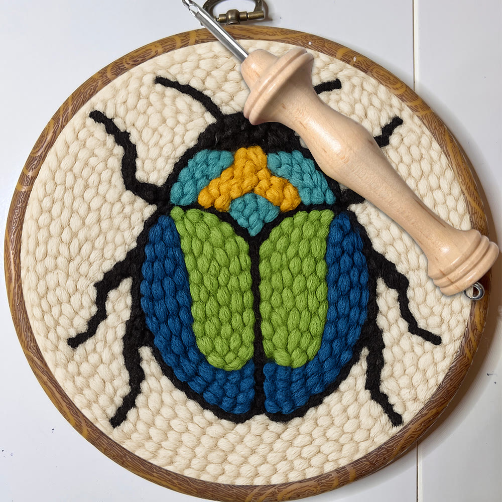 Scarab Beetle Punch Needle Kit - Creative Wall Decor | Diy Insect Artwork Gift  - image 5