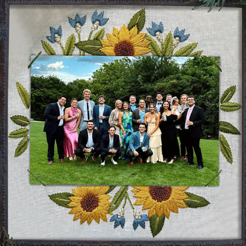 Rubbyoo Embroidery Photo Frame Kit - Sunflower Memory | Photo Collection Artwork | Perfect Gifts For Friends - image 9