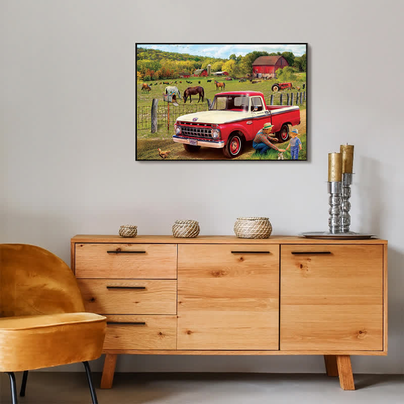 Rubbyoo Grandpa's Old Truck | 1965 Ford Pickup Truck - Wooden Jigsaw Puzzle